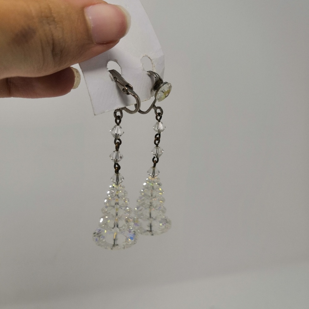Swaroski Clip vintage earrings - Picture 2 of 6